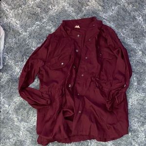 Burgundy blazer
